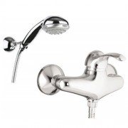 Смеситель для душа настенный однорычажный Fiore коллекция Jafar с душевым набором хром 47ZZ5125