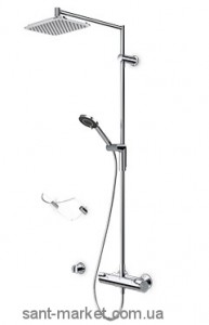 Смеситель для душа настенный двухвентильный с термостатом Oras Optima с душевым набором хром 7192U