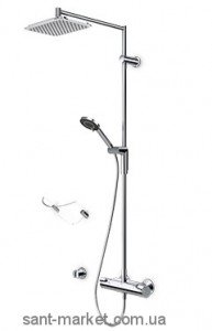 Смеситель для душа настенный двухвентильный с термостатом Oras Optima с душевым набором хром 7192U