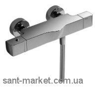 Змішувач для душа двухвентильний з термостатом Tres Cub-Tres з душовим набором хром 1871649