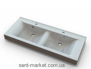 Раковина для ванної підвісна подвійна Marmite колекція Nadja біла 01168124203