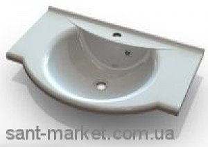 Раковина для ванної підвісна умивальник-стільниця Marmite колекція Anna біла 01124051103