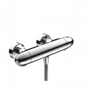 Змішувач для душу настінний двухвентильний з термостатом Hansgrohe Ecomax хром 13356000
