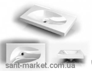 Раковина для ванної на тумбу Буль-Буль колекція Titania біла 2307101