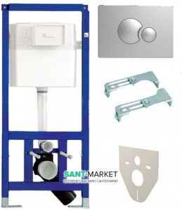 Система инсталляции для подвесного унитаза Sanit Ineo Plus 4в1 52х112х13 90.721.81..S005