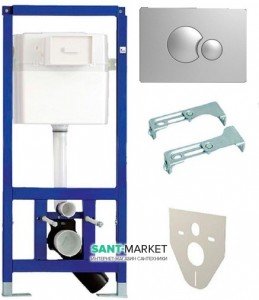Система інсталяції для підвісного унітазу Sanit Ineo Plus 4в1 52х112х13 90.721.81..S005