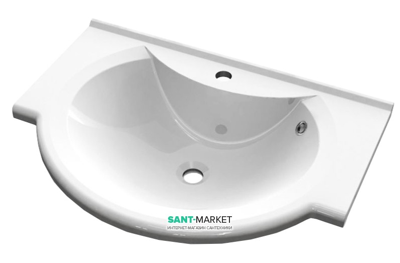 Раковина для ванной подвесная умывальник-столешница Буль-Буль коллекция Anna белая 1507101