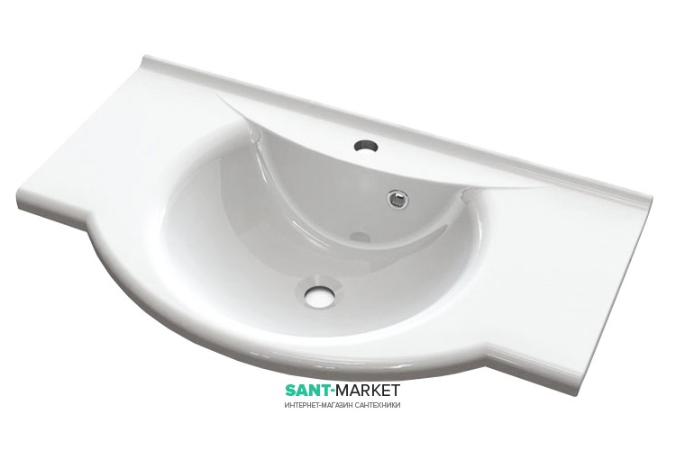 Раковина для ванної підвісна умивальник-стільниця Буль-Буль колекція Anna біла 1509101