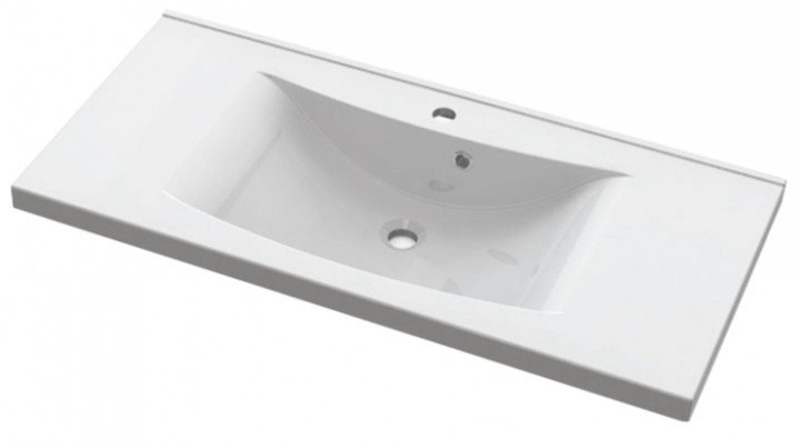 Раковина для ванной на тумбу умывальник-столешница Буль-Буль коллекция Lucia белая 1310101