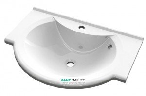 Раковина для ванної підвісна умивальник-стільниця Буль-Буль колекція Anna біла 1507101