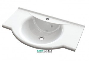 Раковина для ванної підвісна умивальник-стільниця Буль-Буль колекція Anna біла 1509101