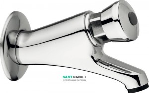 Змішувач для раковини порційний кнопковий настінний Alpi SPA колекція Tender хром TR20PP