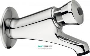 Змішувач для раковини порційний кнопковий настінний Alpi SPA колекція Tender хром TR20PP