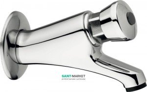 Смеситель для раковины порционный кнопочный настенный Alpi SPA коллекция Tender хром TR20PP