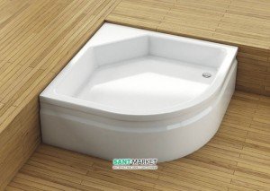 Душевой поддон акриловый четверть круга Aqaform Standard 90х90х13 белый 35024