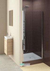 Душевая дверь в нишу Aquaform Glass 5 стеклянная распашная 90х185 06373