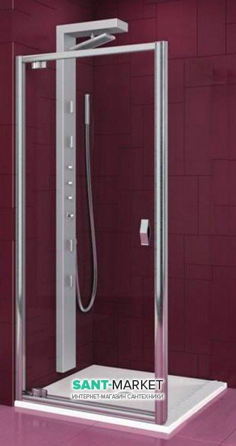 Душові двері в нішу Aquaform Salgado скляна орні 80х190 06075