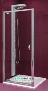 Душові двері в нішу Aquaform Salgado скляна орні 80х190 06075