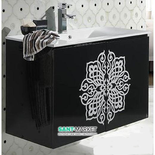 Тумба з раковиною Bretta Segura підвісна 80х45.5х52 чорна GD0180WB + G3005001