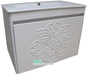 Тумба з раковиною Bretta Segura підвісна 80х45.5х52 біла GD0180W + G3005001