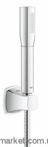 Душевой гарнитур с настенным держателем Grohe коллекция Grandera хром 27993000