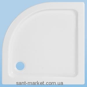 Душевой поддон акриловый четверть круга Duscholux Eco-Line 90х90х18.5 белый 676.077101