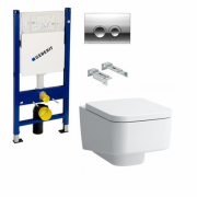 Унитаз подвесной Laufen PRO S 8209610000001+H8919610000001 + Комплект 3 в 1 Geberit Duofix 458.121.21.1