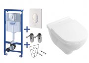 Унитаз подвесной Villeroy&Boch O.Novo 5660HR01 Directflush + Сиденье +  Комплект 3 в 1 Grohe Rapid SL 38750001