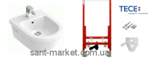 TECE Застенный модуль для установки биде +Биде подвесное Omnia Architectura