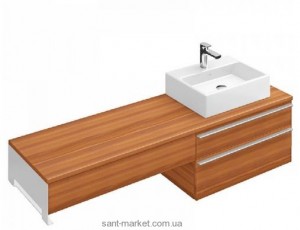 Тумба під раковину Villeroy & Boch Shape права підвісна 124.9x50х41 коричнева C545EHEH