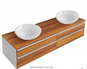 Тумба под две раковины Villeroy&Boch Shape подвесная 165x50х41 коричневая A682EHEH