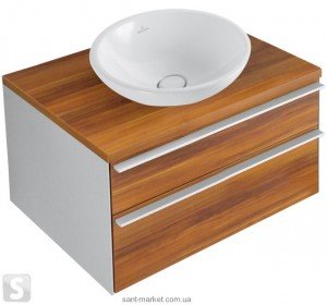 Тумба под раковину Villeroy&Boch Shape подвесная 75x50х41 коричневая A680EHEH