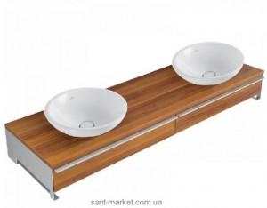 Тумба под две раковины Villeroy&Boch Shape подвесная 165x50х23 коричневая  A679EHEH