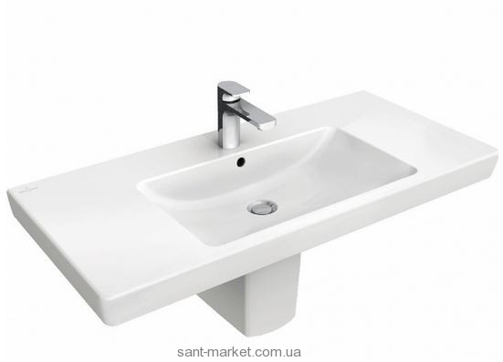 Раковина для ванной подвесная умывальник-столешница Villeroy&Boch коллекция Subway 2.0 белая 7175A101