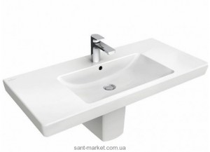 Раковина для ванної підвісна умивальник-стільниця Villeroy & Boch колекція Subway 2.0 біла 7175A101