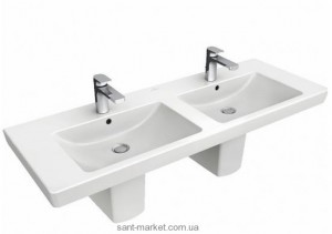 Раковина для ванной подвесная двойная Villeroy&Boch коллекция Subway 2.0 белая 7175D101