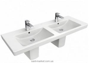 Раковина для ванної підвісна подвійна Villeroy & Boch колекція Subway 2.0 біла 7175D101