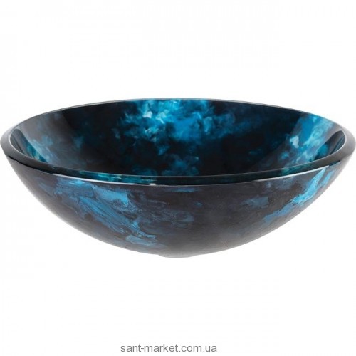 Раковина для ванной накладная Kraus сине-голубая GV-430-12mm