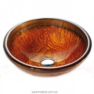 Раковина для ванної накладна Kraus золотисто-коричнева GV-600-19mm