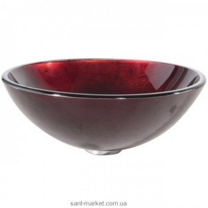 Раковина для ванной накладная Kraus красная GV-200-12mm