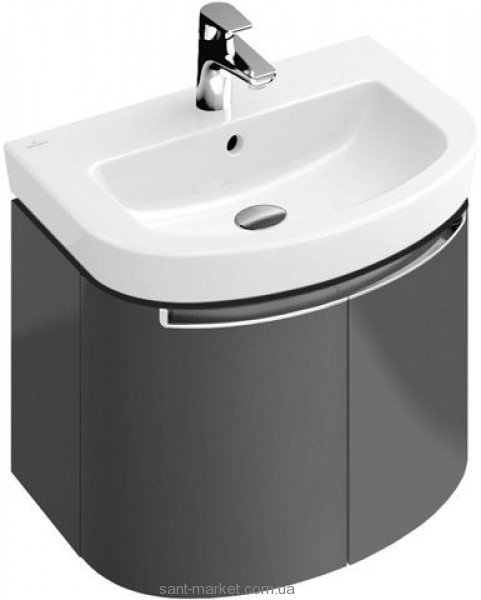 Тумба под раковину Villeroy&Boch Subway 2.0 подвесная полукруглая 53.6x44.7x42 белая A69300DH