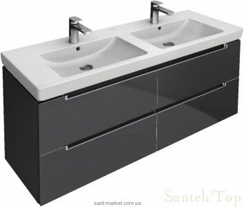 Тумба під дві раковини Villeroy & Boch Subway 2.0 підвісна 128.7x44.9x42 біла A69200DH