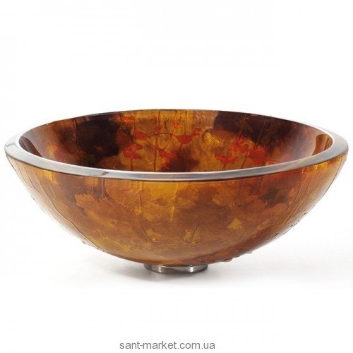 Раковина для ванной накладная Kraus коричнево-желтая GV-421-19mm