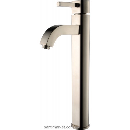 Смеситель для раковины однорычажный высокий Kraus коллекция Ramus сатин FVS-1007 SN