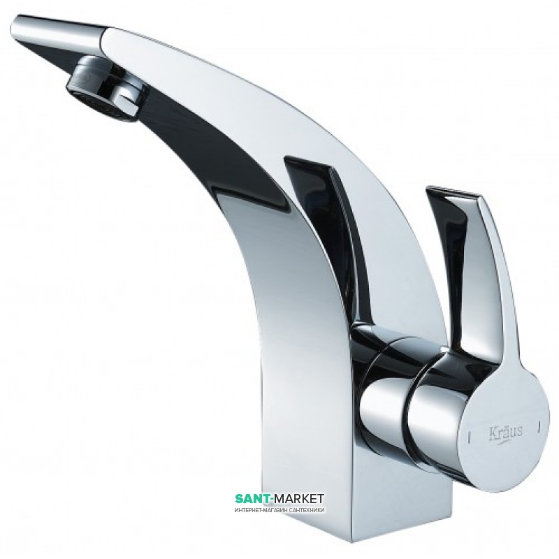 Смеситель для раковины Kraus Illusio однорычажный латунь хром KEF-14701CH 