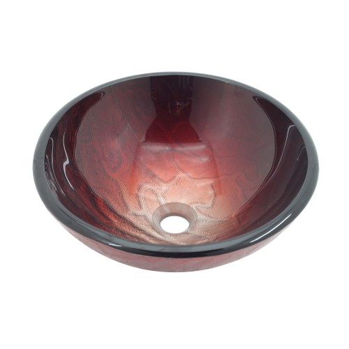 Раковина для ванной накладная Kraus красная GV-692-19mm