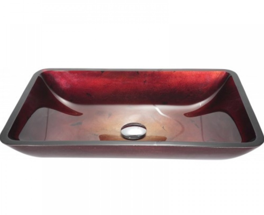 Раковина для ванної накладна скляна Kraus GVR-200-RE-15mm