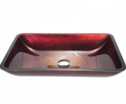 Раковина для ванной накладная стеклянная Kraus GVR-200-RE-15mm