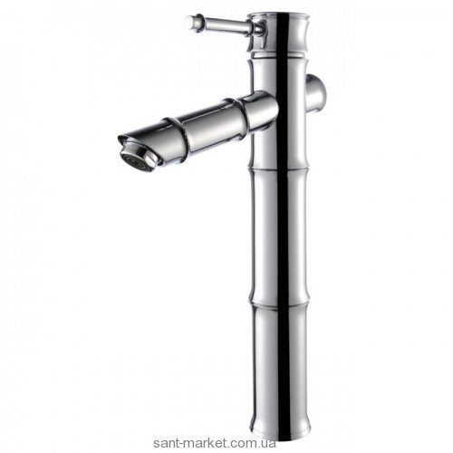 Змішувач для раковини одноважеля високий Kraus колекція Bamboo хром KBF -1300