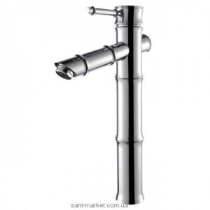 Смеситель для раковины однорычажный высокий Kraus коллекция Bamboo хром KBF-1300